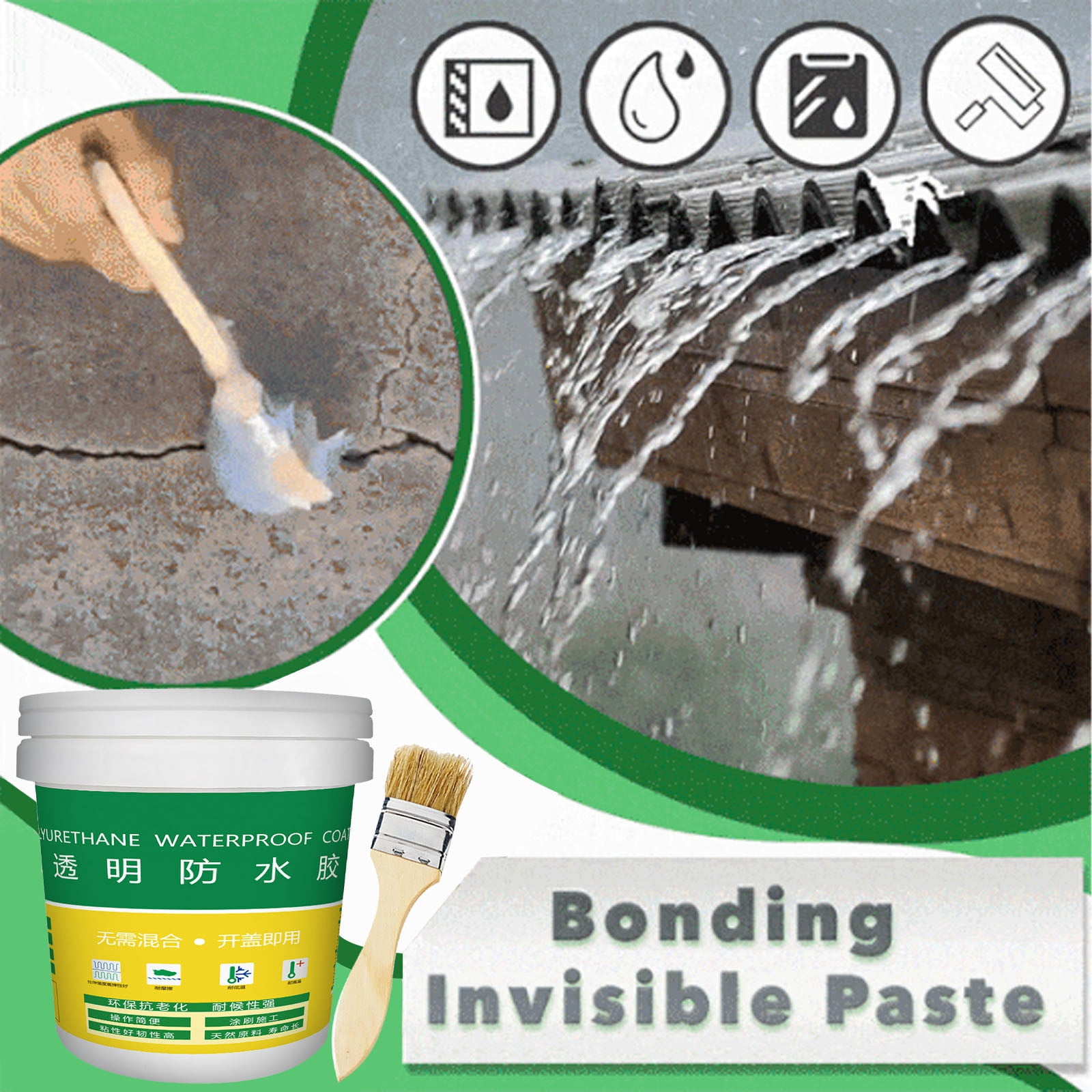 QISIWOLE Wall Waterproof AntiLeakage Agent, Super Strong Invisible AntiMildew Transparent