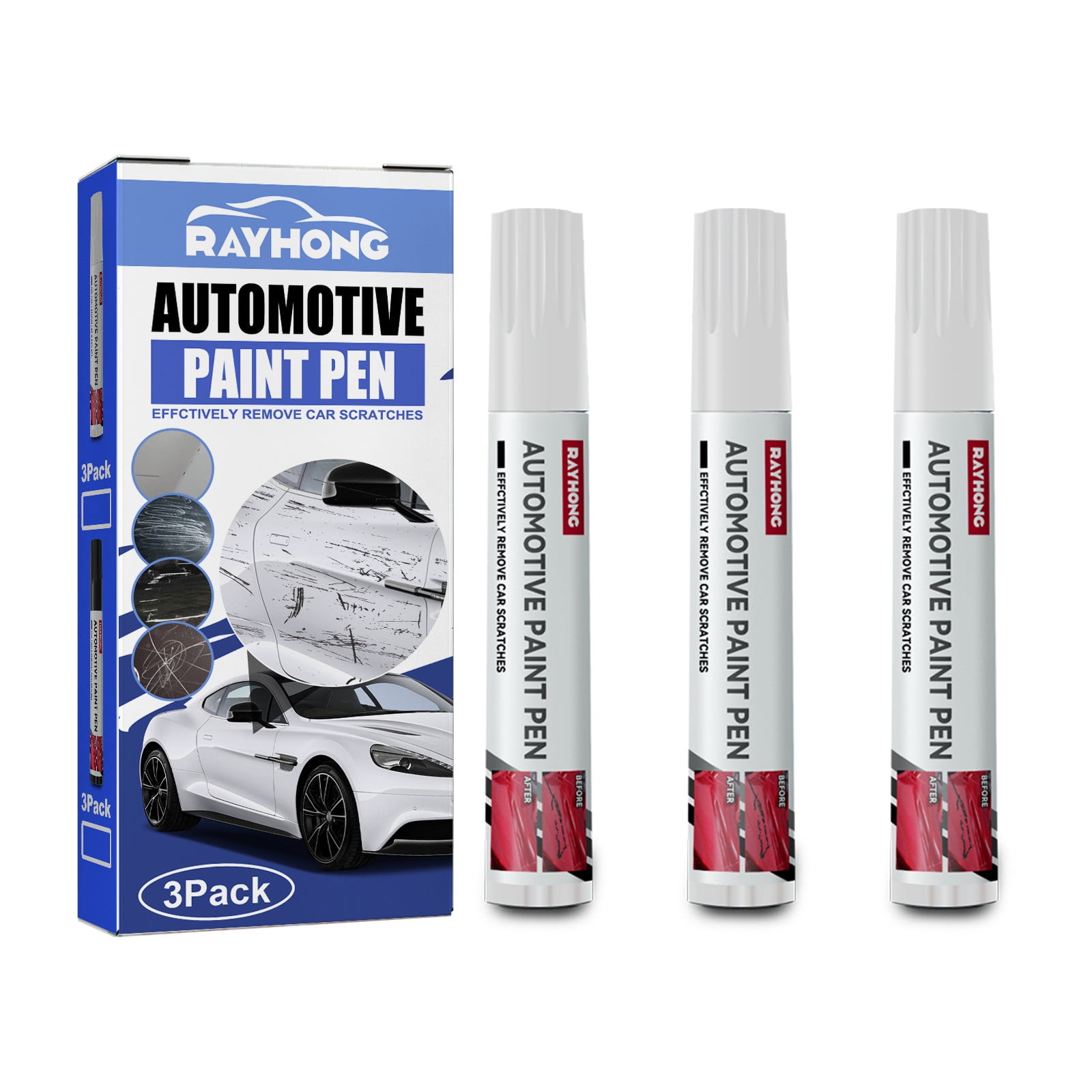 Permanent marker removal from car paint. 