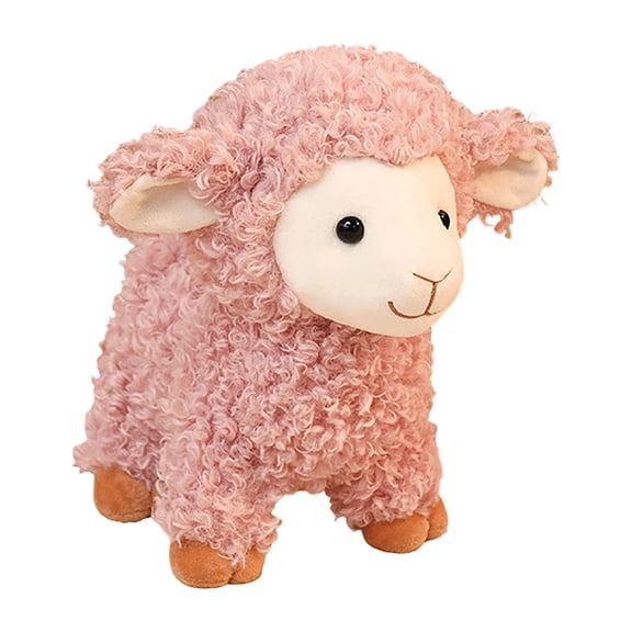 QISIWOLE Year of the Sheep Plush Toy, Pink Soft Cute Sheep Stuffed Doll, 7.87 in Polyester Sheep Doll, for Festive Home Decor and Meaningful Holiday Gift
