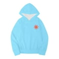 thumbnail image 1 of QITESHIPIN Big Kids Letter Print Pullover Hoodie Long Sleeve Popular Graphic Casual Comfortable Sweatshirt Sky Blue,3-4 Years, 1 of 6
