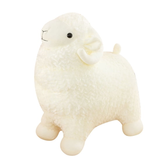 QITOWM Adorable 50CM Small Woolen Toy Alpaca Figurine - Cute Cartoon-like Realistic Goat Sleeping Pillow, as Office Livingroom Sofa Decoration