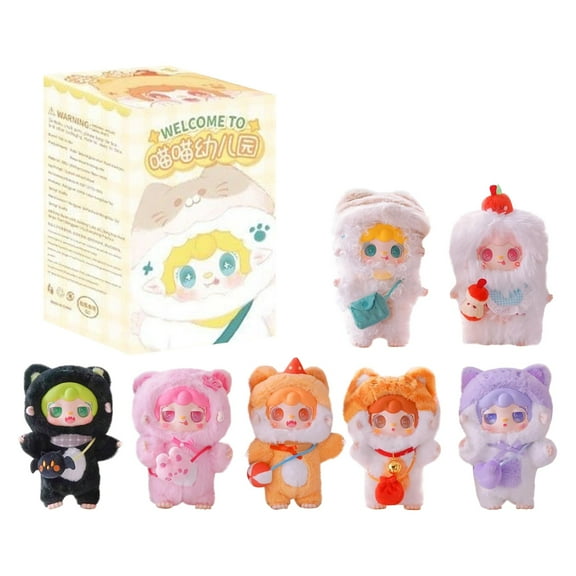 QITOWM Plush Blind Box, Kawaii Yooki Cute Character Stuffed Blind Box Doll 1PC, Kawaii Mystery Plush Toys Collectible for Birthday Gift