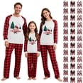 thumbnail image 1 of QIUOMBBP 2 Piece Christmas Family Matching Pajamas Sets Cute Xmas Graphic Long Sleeve Shirts Plaid Sleep Bottoms Holiday Outfits Gray, 1 of 6