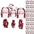 thumbnail image 1 of QIUOMBBP 2 Piece Family Matching Christmas Pajamas Long Sleeved Cute Print Round Neck Tops + Plaid Trousers Sleepwear Outfits, Red, M, 1 of 8