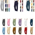thumbnail image 1 of QIUOMBBP Boys Elastic Waist Sweatpants Solid Color Straight Leg Joggers with Drawstring Casual Athletic Pants Navy6-7Years, 1 of 7