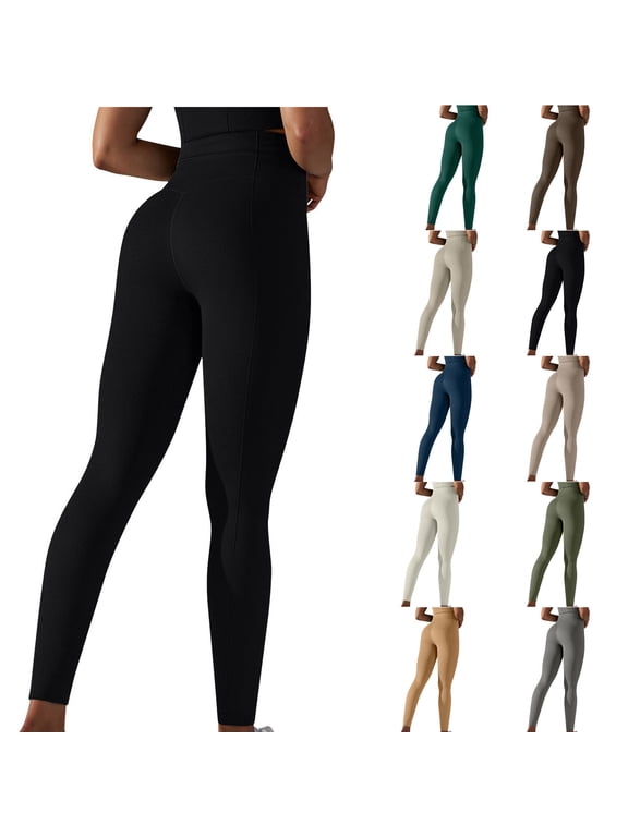 Butt Lifting Leggings for Women High Waist Textured Sport Yoga Legging Tummy Control Gym Fitness Pilates Pants White S