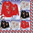 thumbnail image 1 of QIUOMBBP Christmas Family Sweatshirts Long Sleeve Crew Neck Pullover Tops Ugly Xmas Blouse Matching Outfits, Red, XXL, 1 of 8