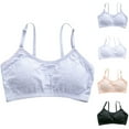 thumbnail image 1 of QIUOMBBP Comfort Cotton Bra for Girl Solid Color Wirefree Padded Bras Adjustable Straps Seamless Bra for Everyday Beige 11 Years, 1 of 4