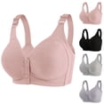 thumbnail image 1 of QIUOMBBP Front Closure Bras for Women Wireless Full Coverage Lace Floral Bra Supportive Anti Sagging Bralettes Pink M, 1 of 3