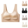 thumbnail image 1 of QIUOMBBP Full Coverage Bralette for Women Wireless Supportive Push Up Pull On Bra Soft Comfy Everyday Tshirts Bras Black XXL, 1 of 4