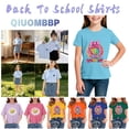 thumbnail image 1 of QIUOMBBP Kids Back to School T-Shirt Short Sleeve Crew Neck Tee Tops Casual Loose Fit Cute Printed Summer Shirts Navy, 1 of 6