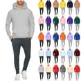 thumbnail image 1 of QIUOMBBP Mens Hooded Sports Tracksuit Sets Unisex Long Sleeve Pullover Hoodies and Sweatpants with Pockets Two Piece Outfits, Gray, XXXL, 1 of 8