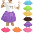 thumbnail image 1 of QIUOMBBP Tutu Skirts for Women Girls Elastic 3 Layered Tulle Tutu Skirt with Sequin Stars Vintage Bubble Skirt, Brown, 3-9 Years, 1 of 6