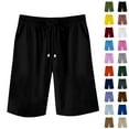 thumbnail image 1 of QIUOMBBP Women Bermuda Shorts Plus Size Elastic Waist Drawstring Vacation Long Short Summer Casual Travel Knee Length Pants Green XXXXXL, 1 of 6