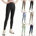 thumbnail image 1 of QIUOMBBP Womens Compression Pants High Waist Workout Running Yoga Leggings Plus Size Tummy Control Butt Lifting Legging Mint Green S, 1 of 6