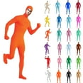 thumbnail image 1 of QIUOMBBP Yellow Open Face Bodysuit Unisex Stretch Slim Fit Hooded Jumpsuits Mens and Womens Long Sleeve Full Body Playsuits L, 1 of 3