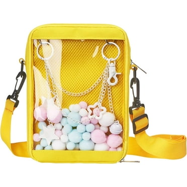 QIUTIAN Ita Bag Small Clear Crossbody Bag Mini Transparent Shoulder Messenger Bag
