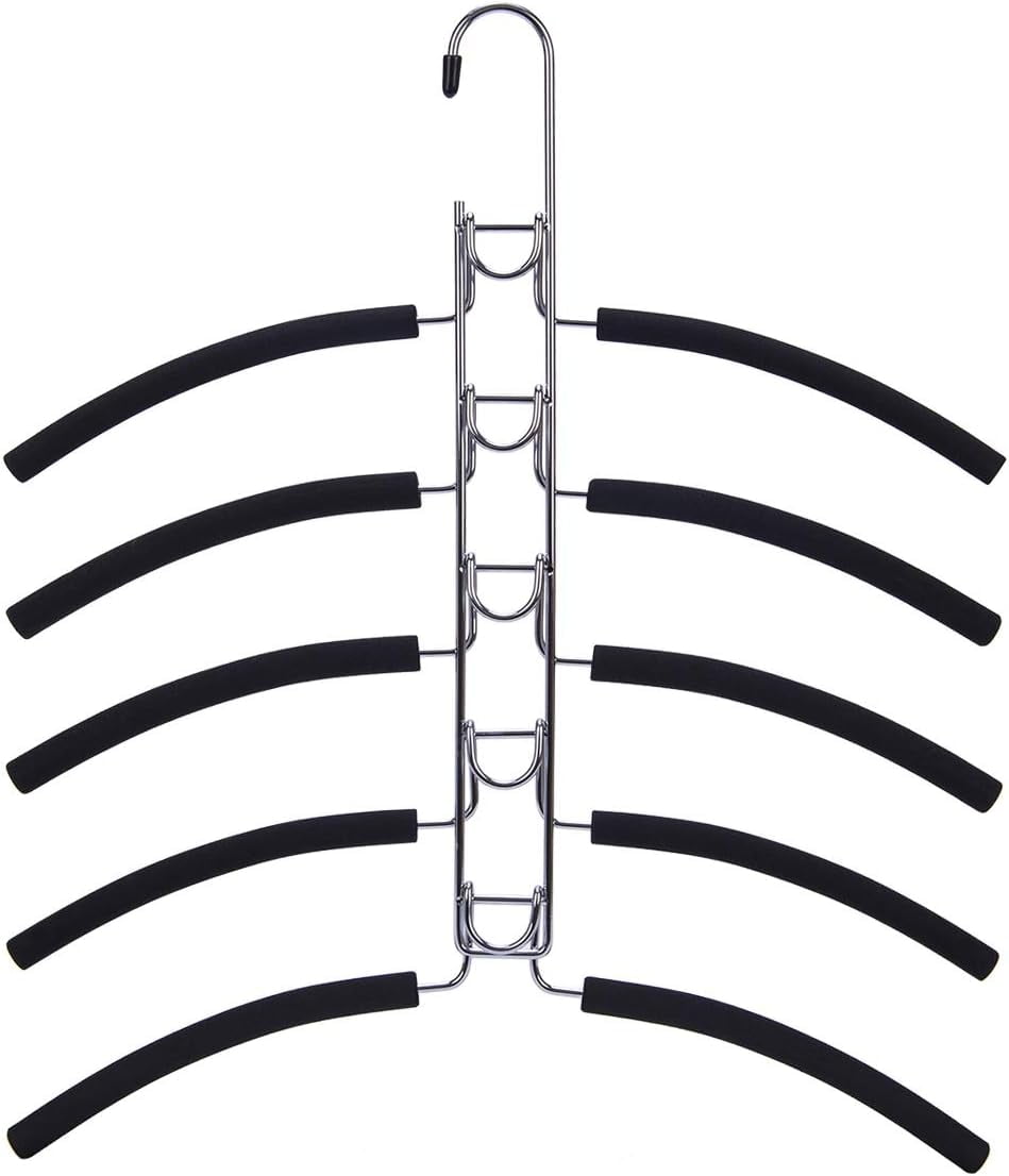 Black Heavy Duty Anti-Slip Multi-Layer Metal Clothes Hanger