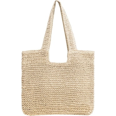 QIUTIAN Straw Beach Bag The Tote Bag for Women Summer Rattan Bag for Vacation Wicker Woven Weekender Bags