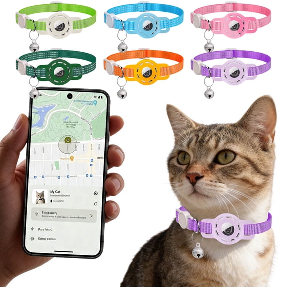 QIUXUJ - 20-32cm Dual System Pet GPS Locator, Mini Portable Real Time Tracking Device, Anti Lost Positioning Tracker Compatible with iOS & Android System (B)