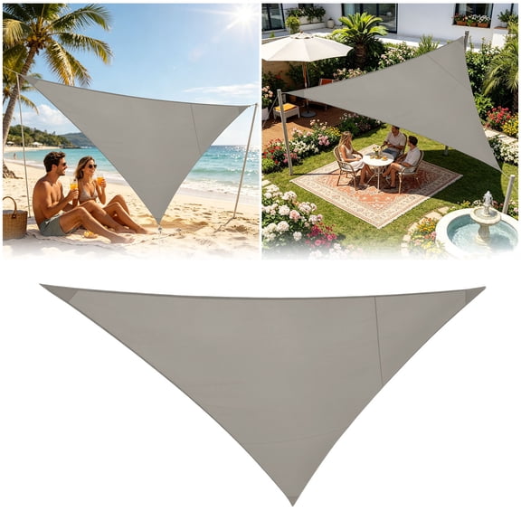 QIUXUJ - 200cm Triangular Sun Shade Sail, Waterproof UV Block Canopy for Patio, Backyard, Garden, Outdoor Awning for Sun Protection & Privacy (Q)