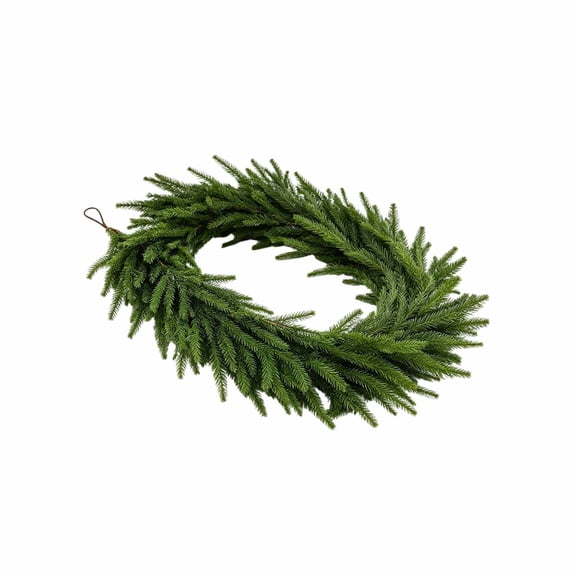 QIUXUJ - 90cm Artificial Norfolk Pine Hanging Stem, Trailing Green Pine Branch Stem, Realistic Evergreen Greenery for Christmas Wreath, Wall Hanging & Floral Arrangement Filler (B)