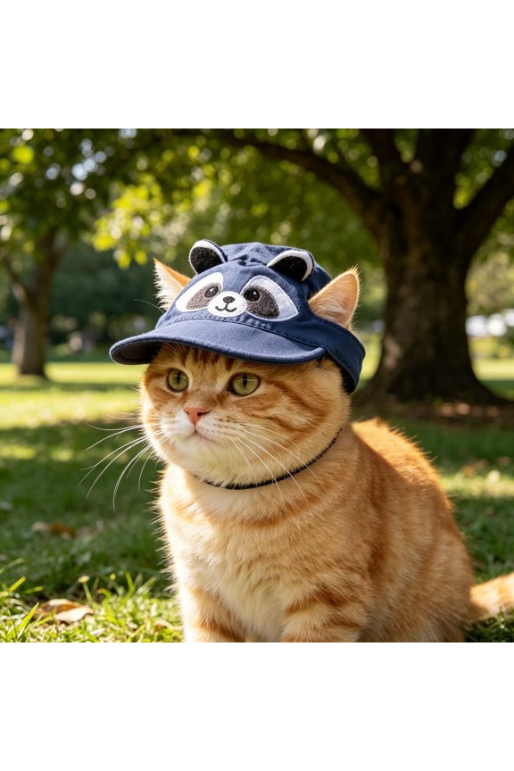 -Cute Style Pet Sun Hat Adjustable UV Protection Breathable Outdoor Visor Cap for Small Dog Cat Walking Travel (L)