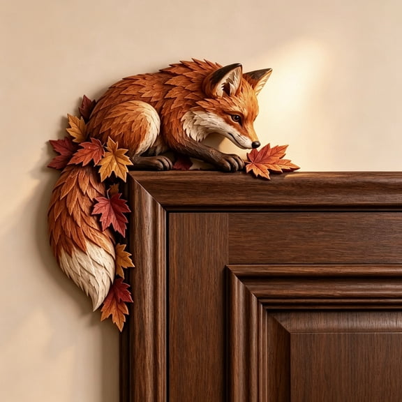 QIUXUJ - Door Topper, Flat Wall Decor, Animals Corner Decor, Door Decorations, 1PC (Orange)