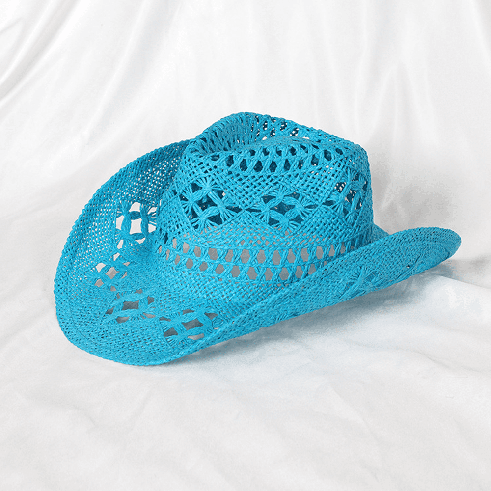 QIUYI Cowboy Hat Fashion Men Women Hollow Handmade Cowboy Straw Hats — free download