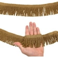 thumbnail image 1 of QIUYI Curtain Fringes Bullion Fringe Trim 2.5 inches x 14 Yards Tassel Fabric Trims Lace Cotton Polyester Fibre for Crafts Macrame Curtains Lamp Shade Couch Sofa Home Decor Wedding Decorations, 1 of 7