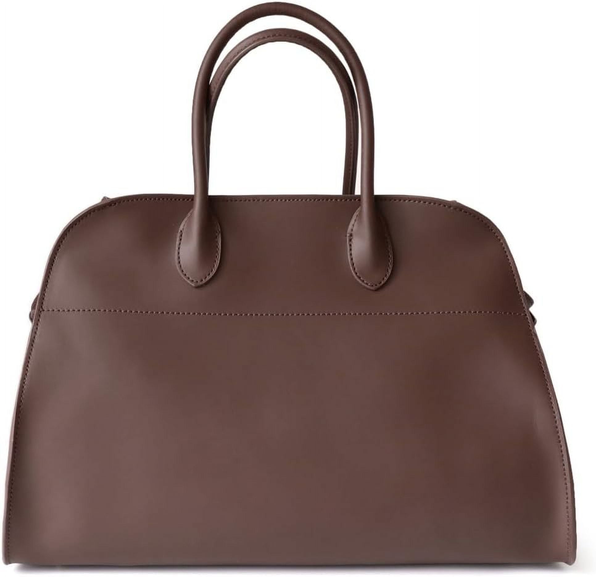 QIUYI Genuine Leather Tote Bag for Women Large Capacity Work Tote Top-handle Bag Vintage Hobo Handbag Casual Satchel Bag