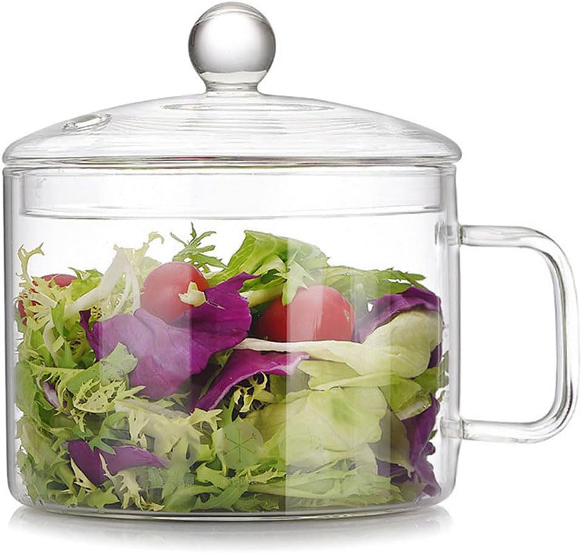 Clear High Borosilicate Glass Saucepan with Lid