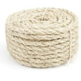 QIUYI Sisal Rope 8mm x 49ft, Cat Scratching Rope 3Strand Twisted