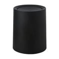 thumbnail image 1 of QIUYI Small Trash Can with Swing Lid Round Garbage Can for Kitchen, Bedroom, Home Office, Craft Room, Dorm Room, Powder Room, Bathroom Trash Bin (Black (2.1 Gal)), 1 of 7