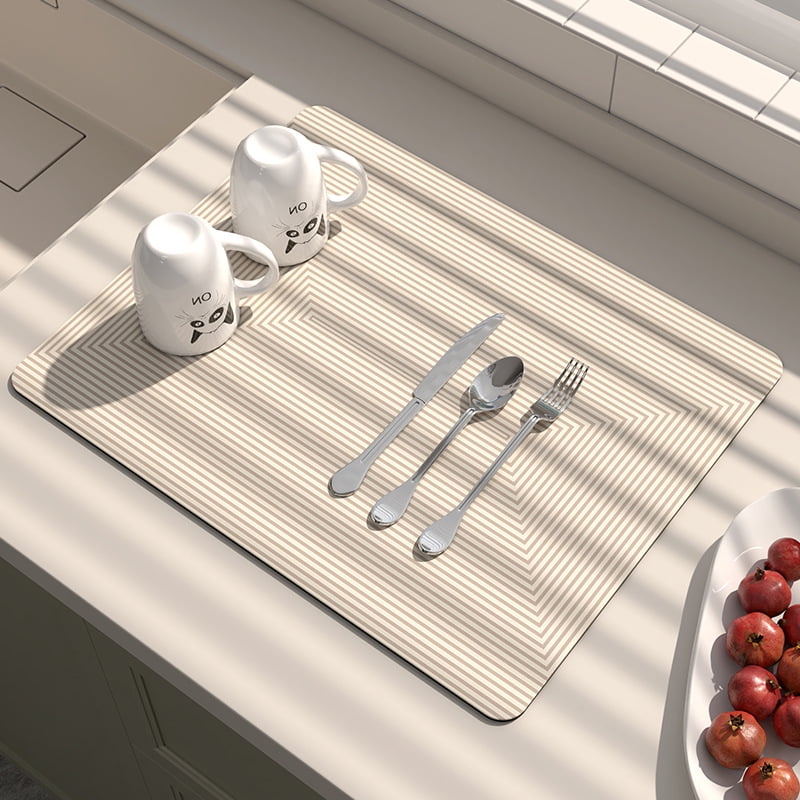 QIUYI Soft Diatom Mud Absorbent Mat Household Kitchen Countertop Drain