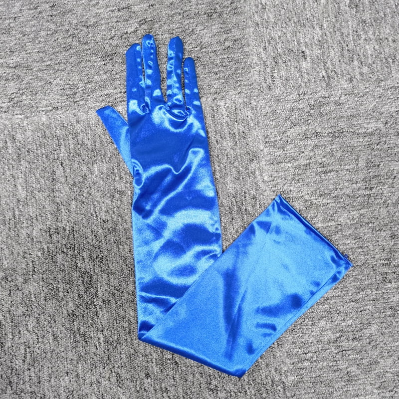 QIUYI Women 55CM Satin Long Section Elasticity Solid Evening Dress