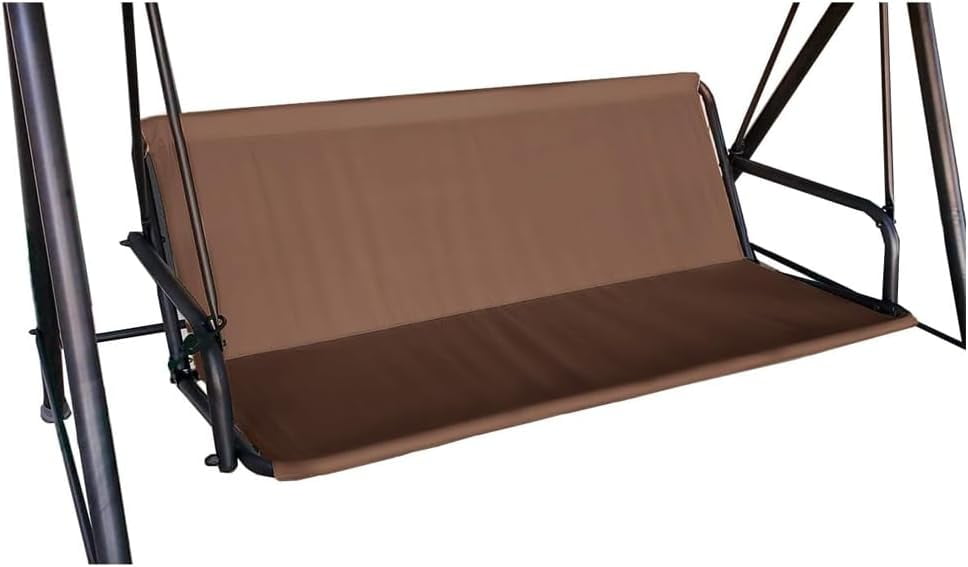 QIUYIDP J&C Patio Swing Seat Cover Replacement 600D Heavy Duty Swing Cushion Cover Outdoor Swing Seat Support Waterproof Fade Resistant for 3 Seater Durable Swing Covers for Frame (63x22x22in)