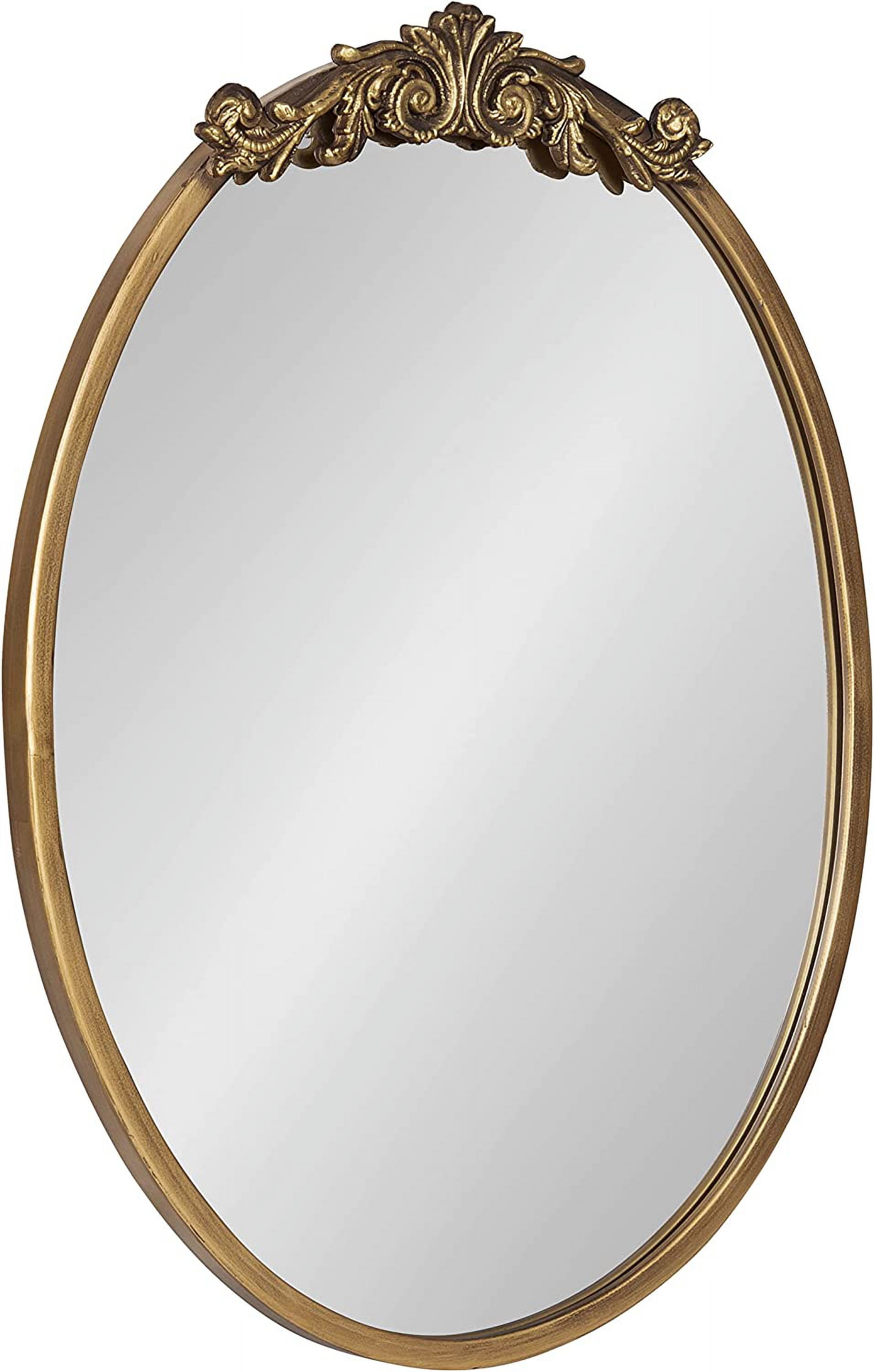 Arendahl Baroque-Inspired Gold Oval Wall Mirror, 27.5"