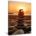thumbnail image 1 of QIXIANG Zen Canvas Wall Art Zen Stone Painting Prints Spa Meditation Painting Artwork for Spa Yoga Room Bathroom Wall Decor Frame (12.00" x 18.00", Zen 1), 1 of 6