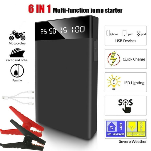 QIYAA Portable Mini Slim 20000mAh Car Jump Starter Engine Battery Charger Power Bank Car Emergency Ignition