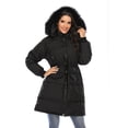 thumbnail image 1 of QIYAA Women’s Down Long Jacket Winter Coat Outwear Warm Puffer Fur Trim Hooded Coat Waterproof with Faux Fur Hood, 1 of 8