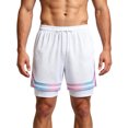 thumbnail image 1 of QIYAGBSA Basketball Shorts for Men 2 in 1 Mesh with Compression Liner Drawstring Elastic Waist Side Pockets Dolphin Hem Lightweight Gym Training Summer, 1 of 5