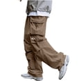 thumbnail image 1 of QIYAGBSA Cargo Pants for Men Drawstring Elastic Waist Multi Flap Pocket Adjustable Ankle Joggers Loose Fit Outdoor Hiking Casual Everyday Fall, 1 of 5