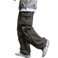 thumbnail image 1 of QIYAGBSA Cargo Pants for Men Drawstring Elastic Waist Multi Flap Pocket Adjustable Ankle Joggers Loose Fit Outdoor Hiking Casual Everyday Fall, 1 of 5