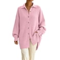 thumbnail image 1 of QIYAGBSA Soft Cardigan Sweaters for Women Ribbed Knit Button Down Lapel Collar Loose Mid Length Long Sleeve with Pockets Fall Winter Layer, 1 of 7