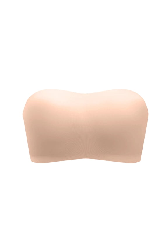 Strapless Bra Bandeau Seamless Wireless Nylon Spandex for Fitted Tops