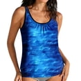 thumbnail image 1 of QIYAGBSA Swim Top for Women Tankini Bathing Suit Top with Built-in Bra Floral Print Summer Beach Vacation (Multicolor L), 1 of 8