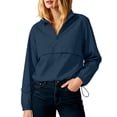 thumbnail image 1 of QIYAGBSA Women's Half Zip Pullover Windbreaker Stand Collar Drawstring Hem Lightweight Long Sleeve Casual Jacket Outerwear, 1 of 8