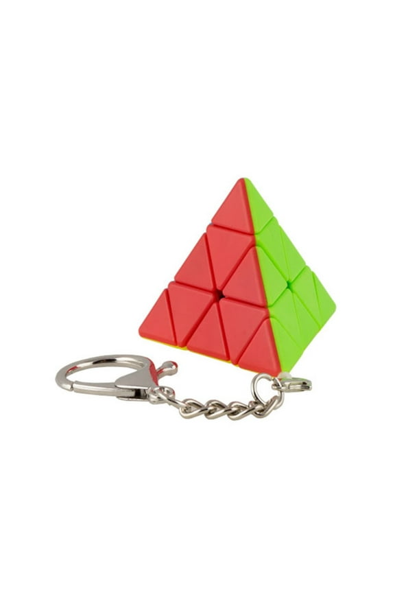 Puzzle Cube Keychain - Key Ring Cube (Pyraminx)