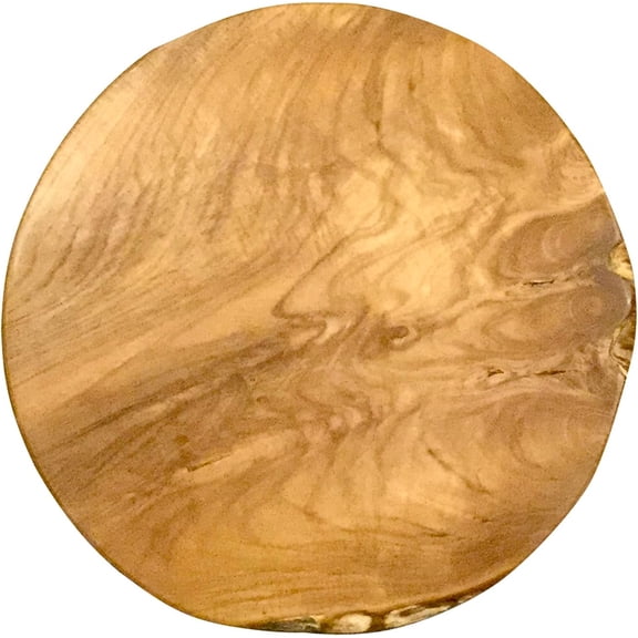 QIYIGUO Teak Wood Slab 16" Round x 2" Thick for Epoxy Resin River Table, Coffee Side End Table, Rustic Wall Decor, Natural DIY